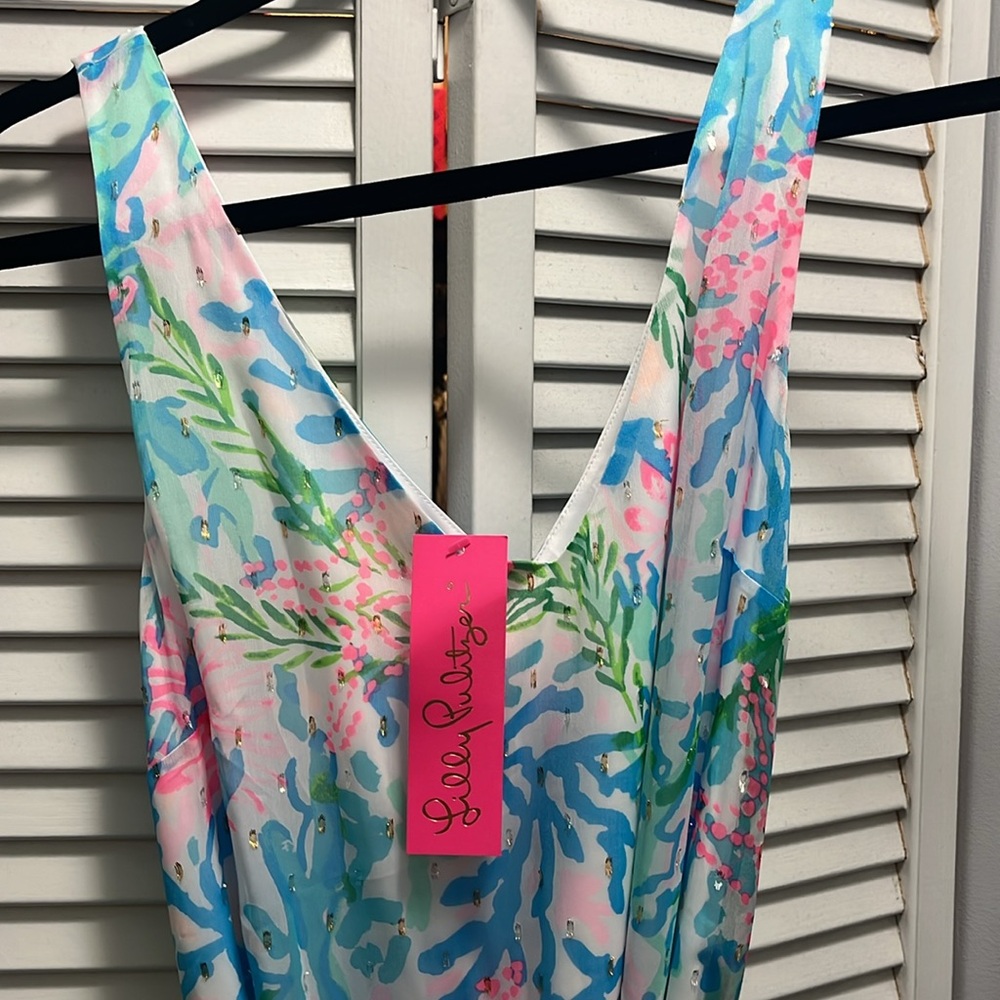 Colorful Floral Sleeveless Dress - Picture 3 of 10